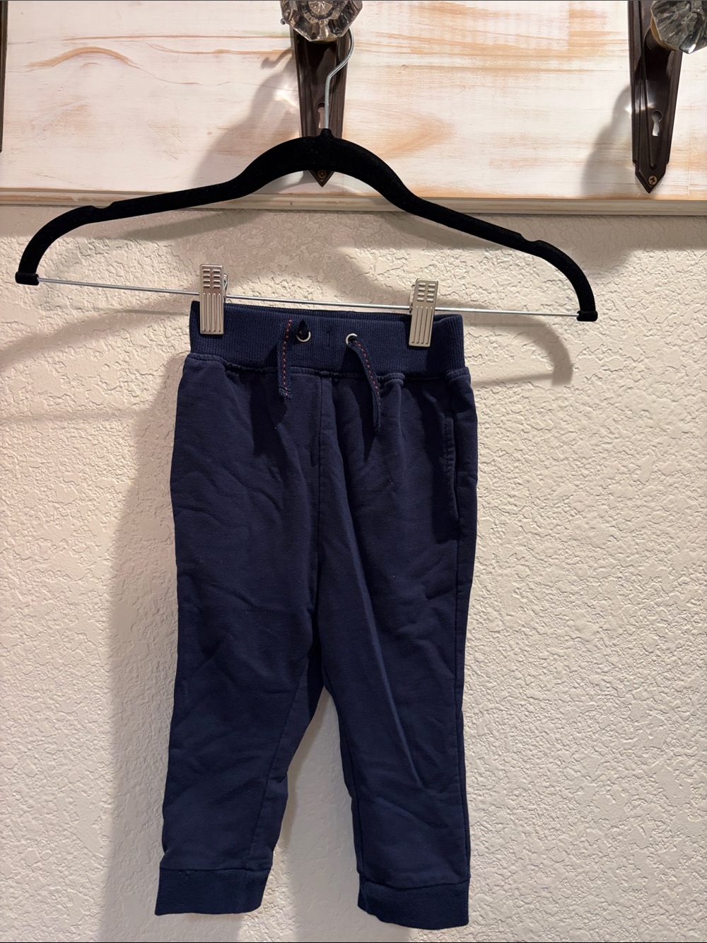 Toddler Navy Jogger Sweatpants with Drawstring